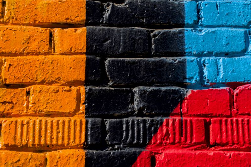 Vibrant Brick Wall Art